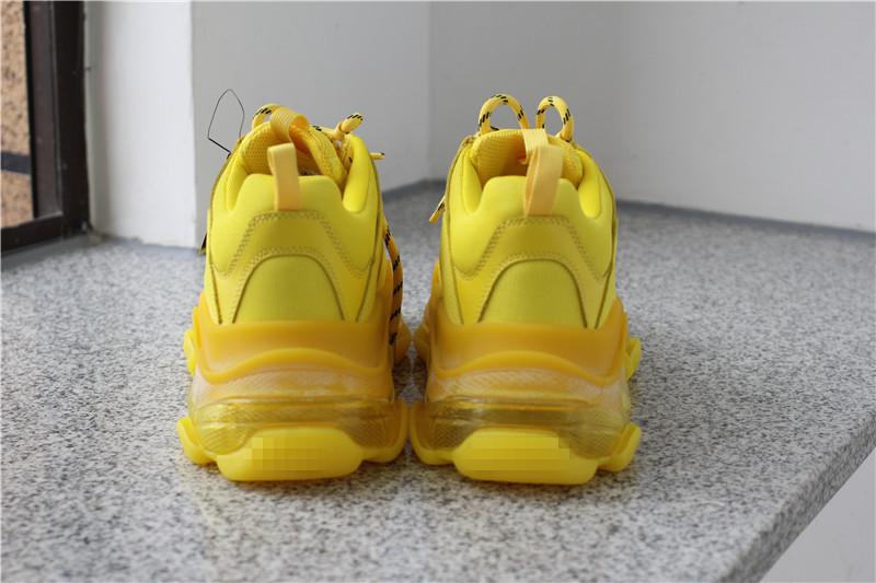 PK GOD PARIS TRIPLE S CLEAR SOLE TRAINER all yellow READY TO SHIP